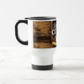 Witte mok met houten ontwerp (Links)