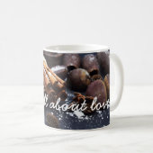 Witte mok met kaneel- en kastanjes en tekst (Voorkant rechts)