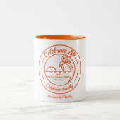 Witte Mok met Oranje Silhouet (Center)