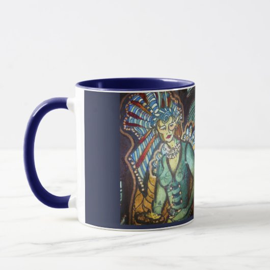 Witte Mok met zachte gezicht naar buiten gericht (Links)