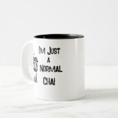 Witte Mok met zwart interieur Koffie / Chai liefhe (Voorkant links)