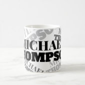 witte mok met zwarte grijze, vetgedrukte lettertyp (Center)