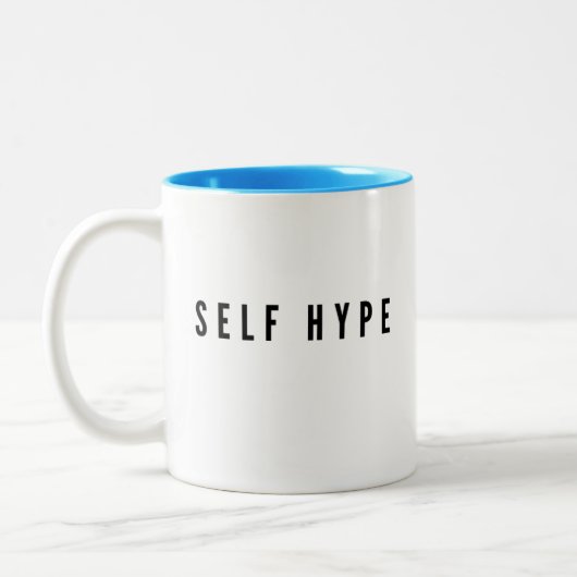 Witte Mok met zwarte #SelfHype Lettering (Links)