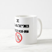 Witte Mok van 325 ml met "I Hate mokken" (Voorkant rechts)