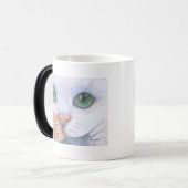 Witte Mok van kat en slak (Voorkant links)