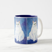 Witte mok van katten of katten (Voorkant rechts)