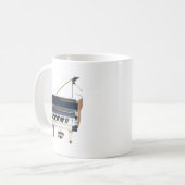 Witte mok voor pianokoffie (Voorkant links)