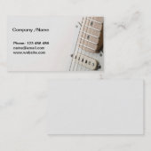 Witte monocillagitaar visitekaartje (Voorkant / Achterkant)