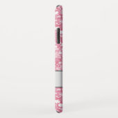 Witte monogram en roze glitter Case-Mate iPhone case (Achterkant/rechts)