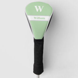Witte Monogram Naam Golf Head Hoesje Golfheadcover