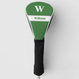 Witte Monogram Naam Golf Head Hoesje Golfheadcover