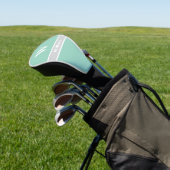 Witte Monogram Naam Golf Head Hoesje Golfheadcover (Insitu)