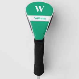 Witte Monogram Naam Golf Head Hoesje Golfheadcover