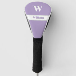 Witte Monogram Naam Golf Head Hoesje Golfheadcover