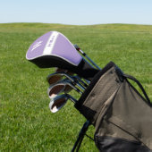 Witte Monogram Naam Golf Head Hoesje Golfheadcover (Insitu)