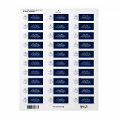 Witte monogram van de Nautical Navy Sketch Etiket (Full Sheet)