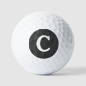 Witte Monogram Zwarte Denim Print Waarde 3-pack Golfballen (Voorkant)