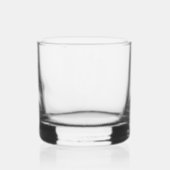 Witte monogramcrèstekst gedrukte whiskeyglas whisky glas (Achterkant)