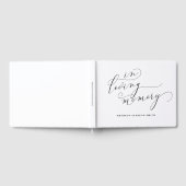 Witte mooie Swash kalligrafie in liefdevolle herin Gastenboek (Volledig)