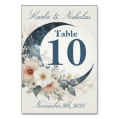 Witte Moonflower bruiloft Kaart (Voorkant)