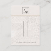 WITTE MOROCCANTISCHE TILE TEXTURE HAIR CLIP DISPLA VISITEKAARTJE (Voorkant)