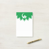 Witte moskee in Crescent Moon Ramadan Post-it® Notes (Op bureau)