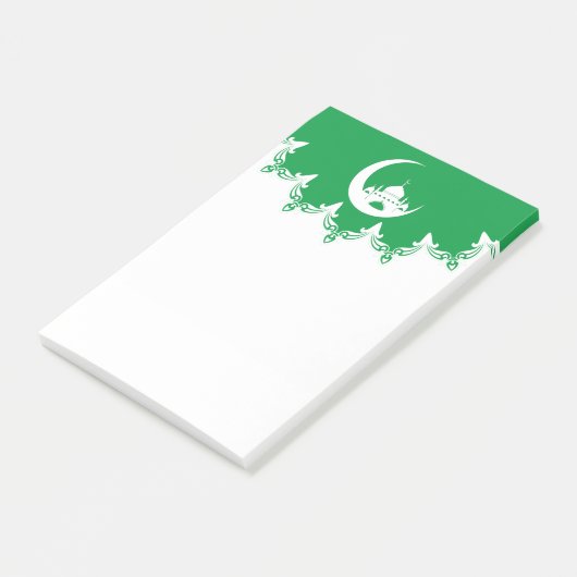 Witte moskee in Crescent Moon Ramadan Post-it® Notes (Schuin)