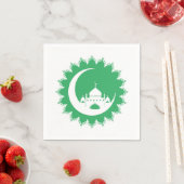 Witte moskee in Crescent Moon Ramadan Servet (Insitu)