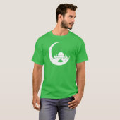 Witte moskee in Crescent Moon Ramadan T-shirt (Voorkant volledig)
