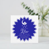 Witte Moskee in Halve Maan Fanous Ramadan, blauw Kaart (Staand voorkant)