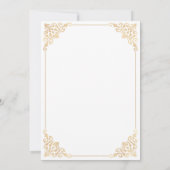 Witte moslim Save The Date-aankondigingskaart Save The Date (Achterkant)