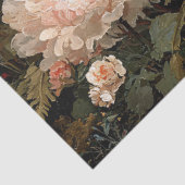 Witte Mot en Drieerige Bloemen Tissuepapier (Detail)