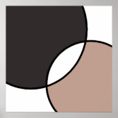 Witte motorcirkels poster (Voorkant)