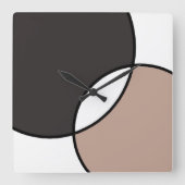 Witte motorcirkels vierkante klok (Voorkant)