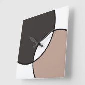 Witte motorcirkels vierkante klok (Hoek)