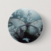 Witte motten zwermen Button (Voorkant)