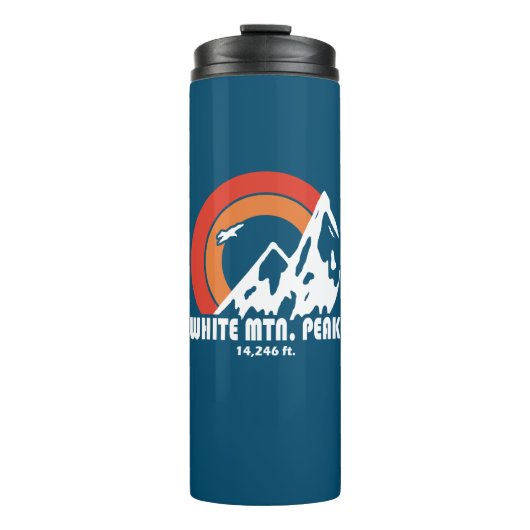 Witte Mountain Peak California Sun Eagle Thermosbeker (Voorkant)