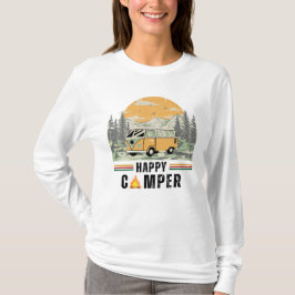 Witte  Mountain Sunrise Camper Van Natuur T-shirt