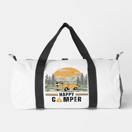 Witte Mountain Tree Sunrise Camper Van Plunjezak (Voorkant)