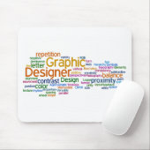 Witte Mousepad met meerdere kleuren Muismat (Met muis)