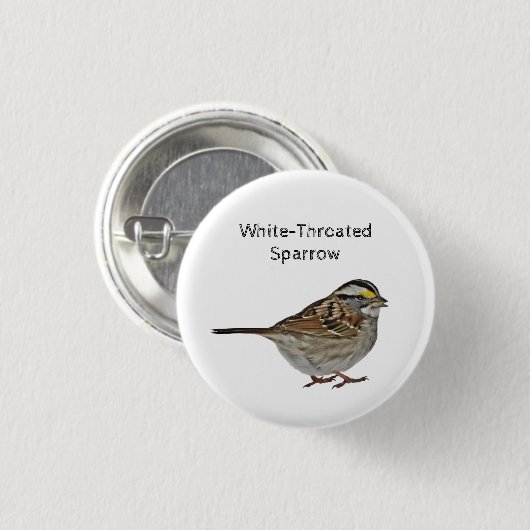 Witte mousserende ronde button 3,2 cm (Voorkant /achterkant)