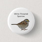 Witte mousserende ronde button 3,2 cm (Voorkant)