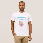 witte mouw T-shirt (Voorkant volledig)