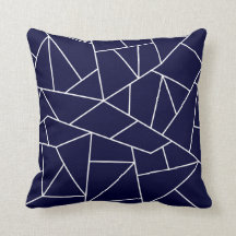 witte mozaïeklijnen op marineblauw