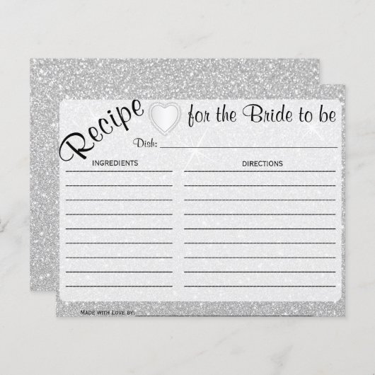 Witte muggen en hartritmekleurige bride om Kaart t (Voorkant / Achterkant)