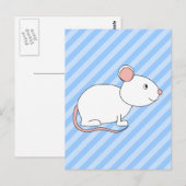 Witte muis. briefkaart (Voorkant / Achterkant)