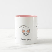 Witte muis en kalligrafie tweekleurige koffiemok (Center)