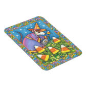 WITTE MUIS IN CANDY CORN GARDEN, KLEURRIJK EN SCHA MAGNEET (Rechterzijde)