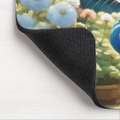 Witte muis in de tuin muismat (Hoek)