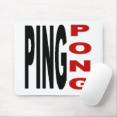 Witte muismat  PING PONG (Met muis)